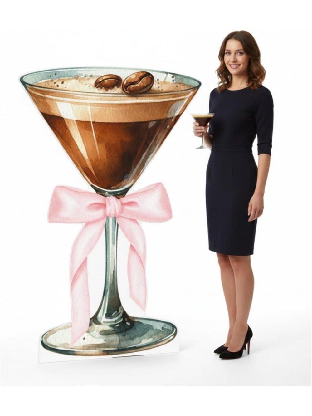 4ft Cardboard Martini Glass - Perfect for Parties, Events & Home Decor